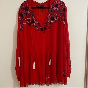 beautiful beaded and embroidered free people dress